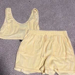NASTY GAL Scoop Neck Bralette and Pocket Detail Shorts Set